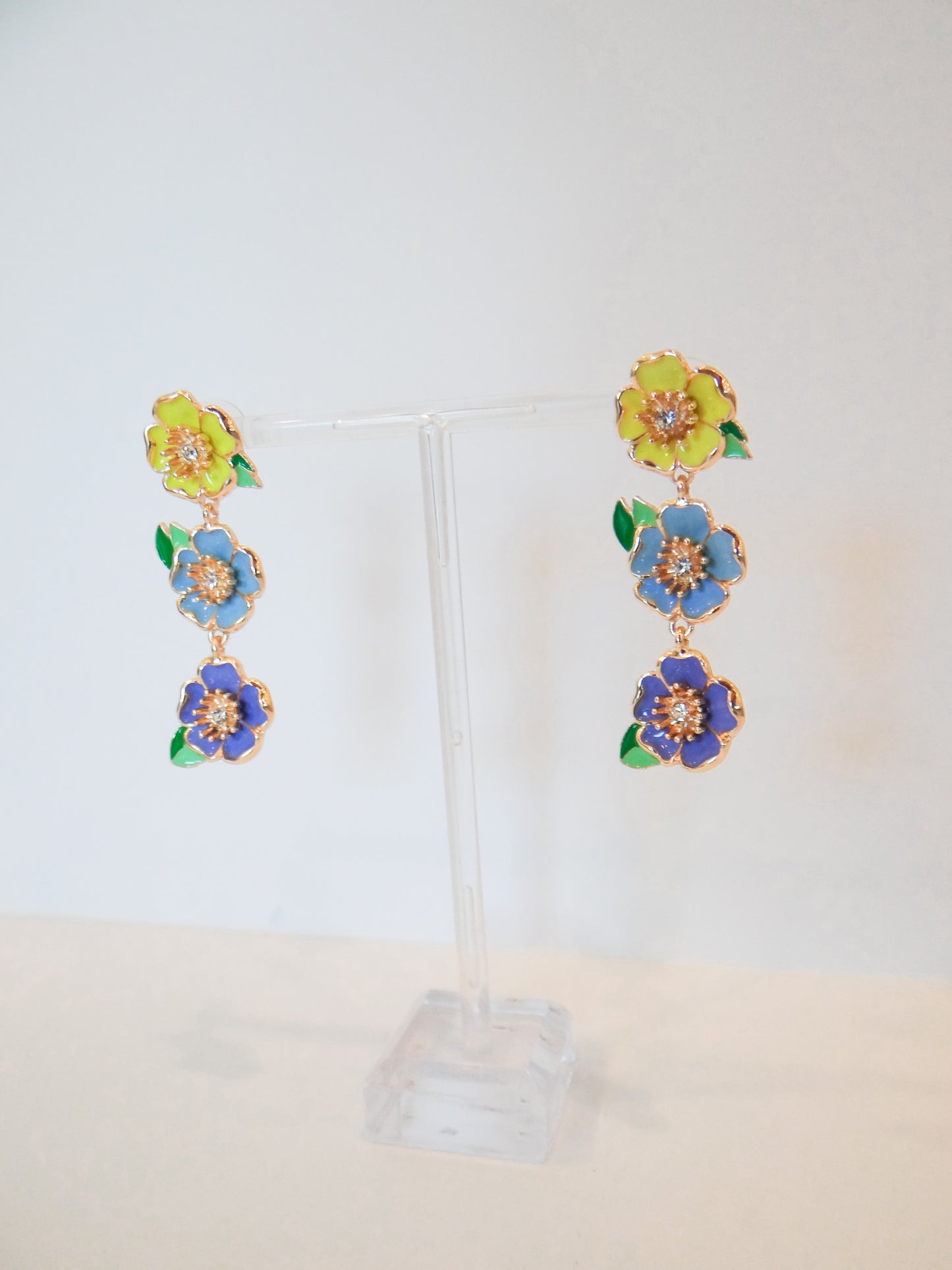 Buttercup Blooms Enamel Earrings