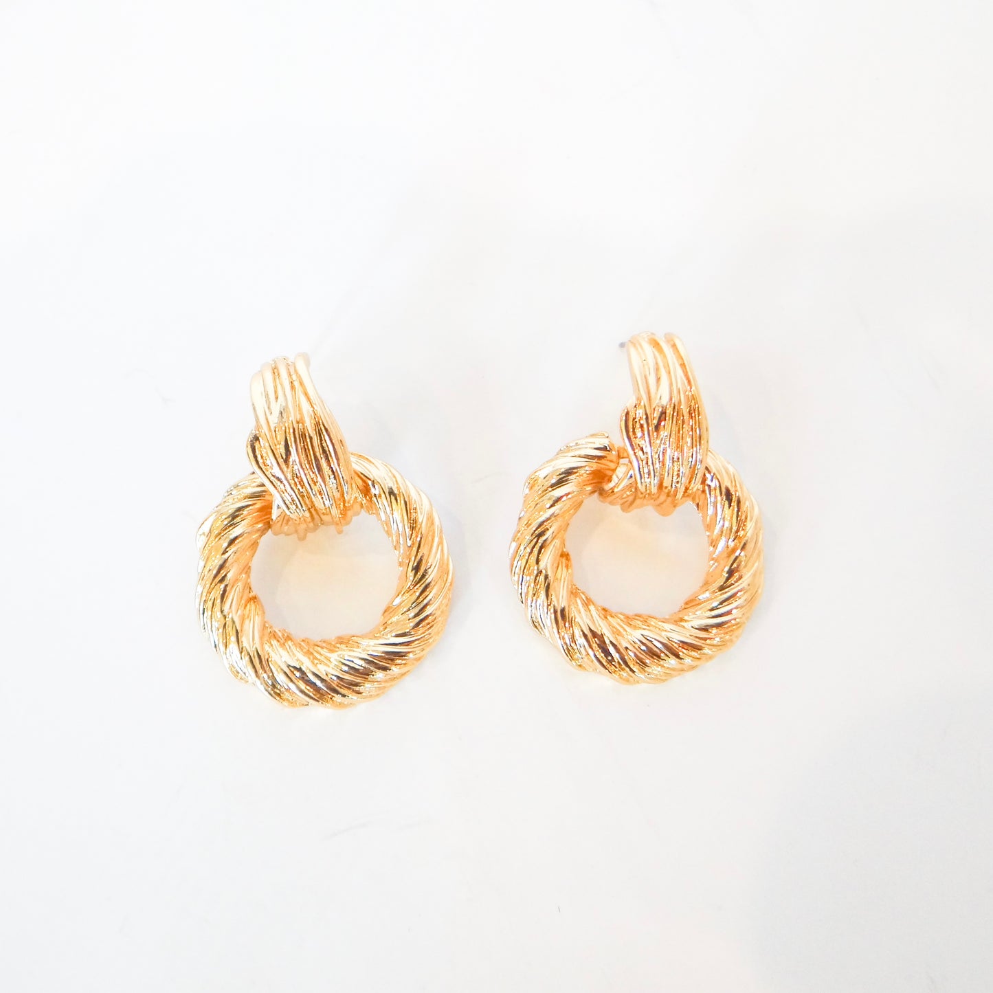 Twisted Gold Hoop
