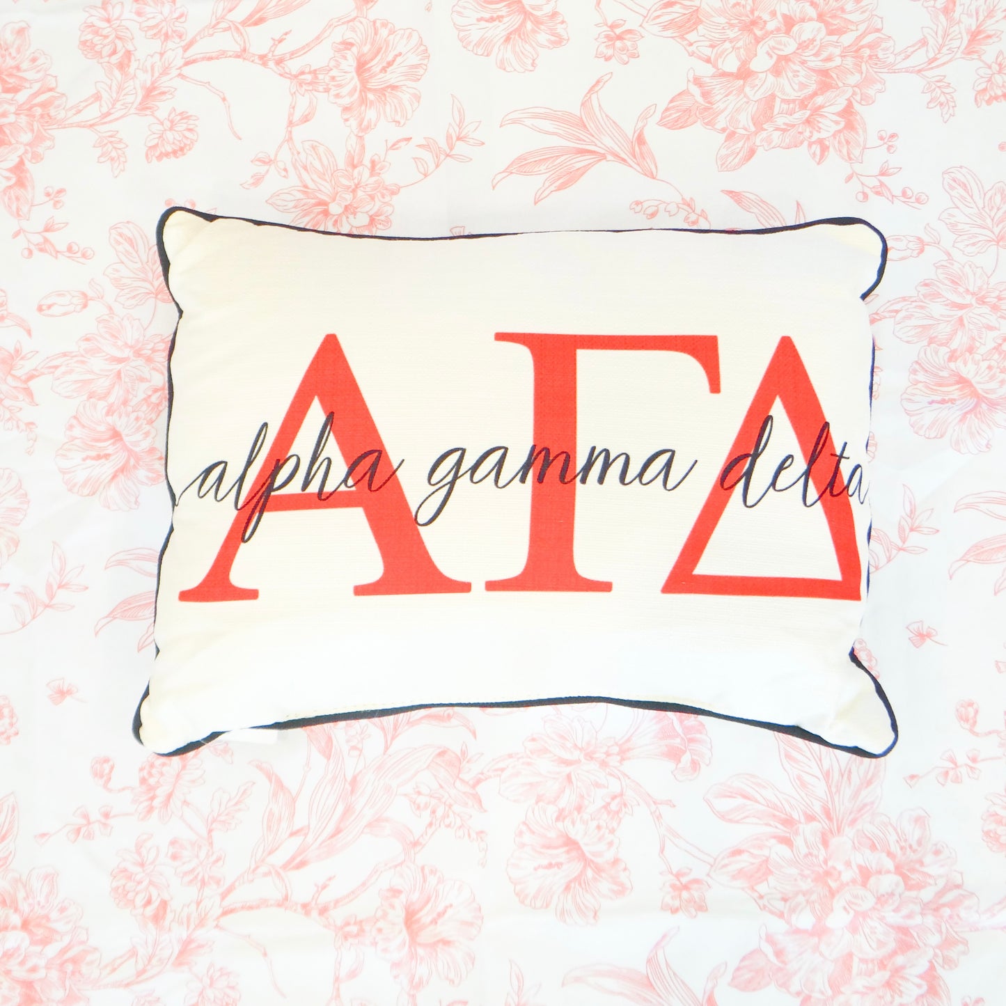 Sorority Letter Overlap Pillow