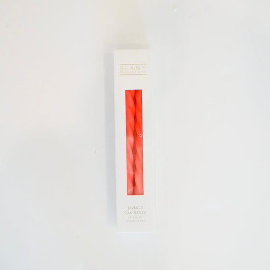 Red and Pink Twisted Taper Candles