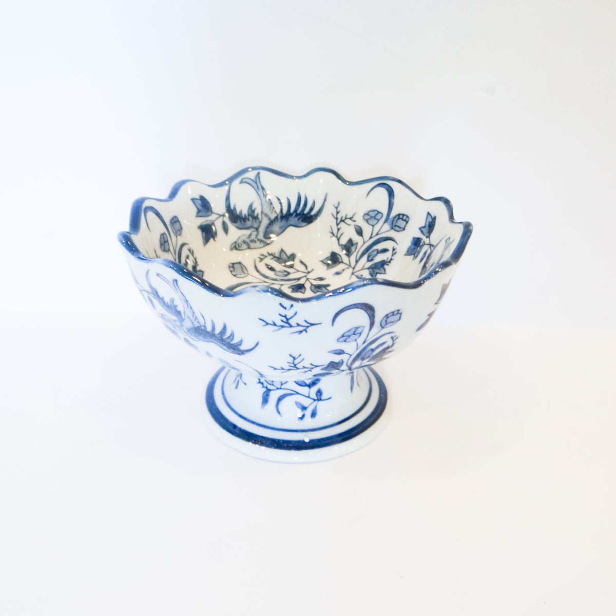 Scalloped Edge Footed Bowl