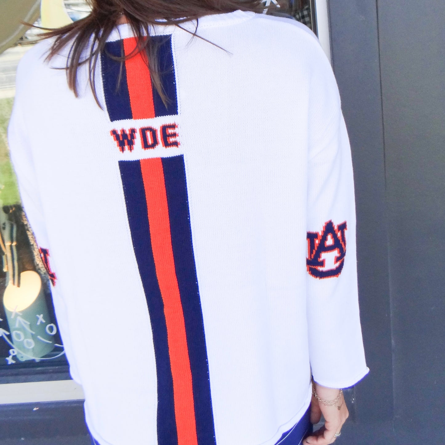 Auburn Power Stripe Sweater
