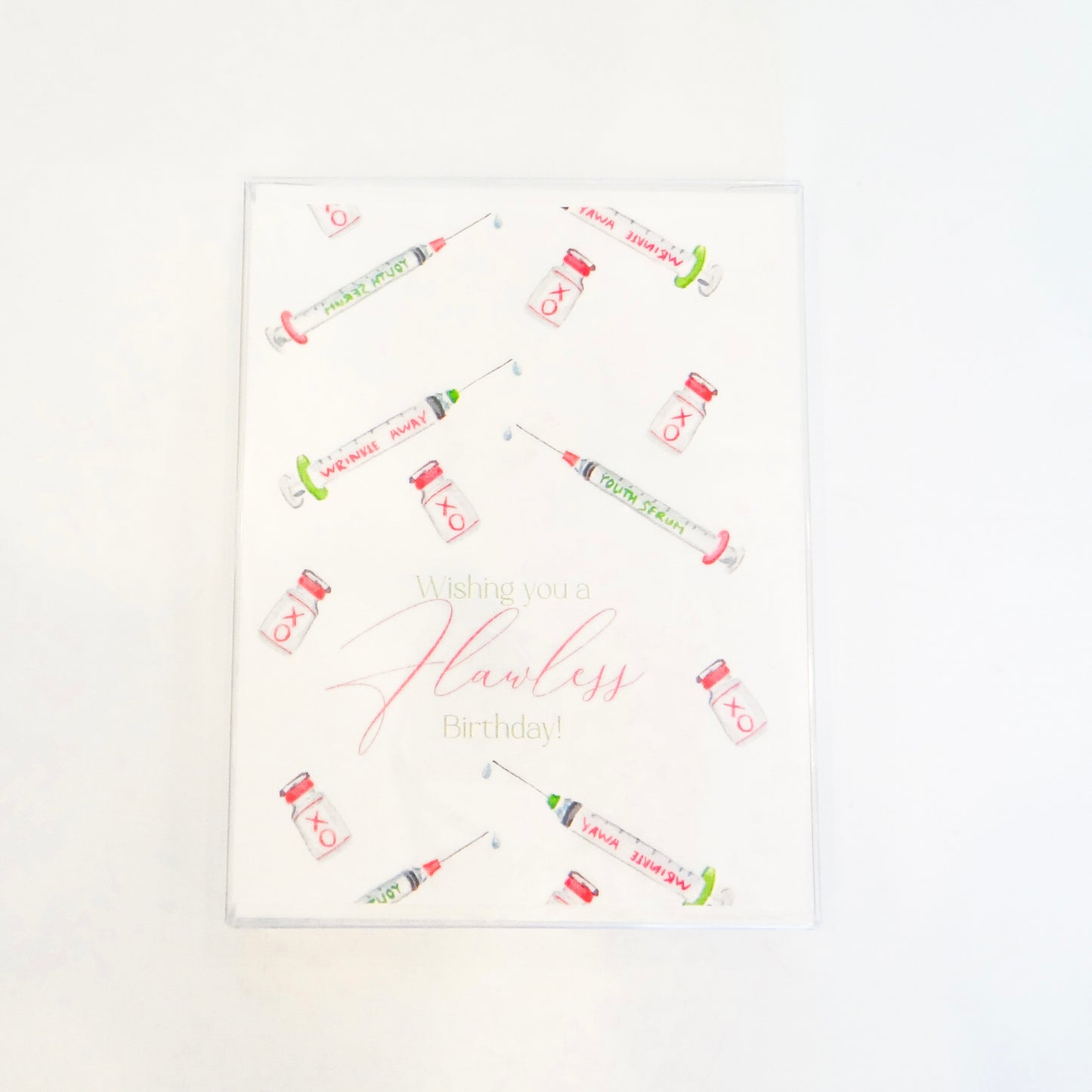 Botox Needles Birthday Card Set