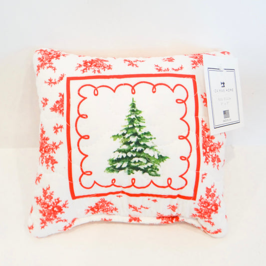 Christmas Tree Quilted Pillow