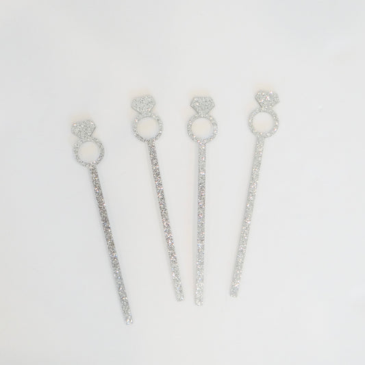 Glitter Ring Stir Stick