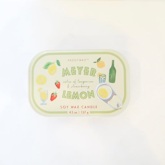 Lemon Bistro Tin Candle