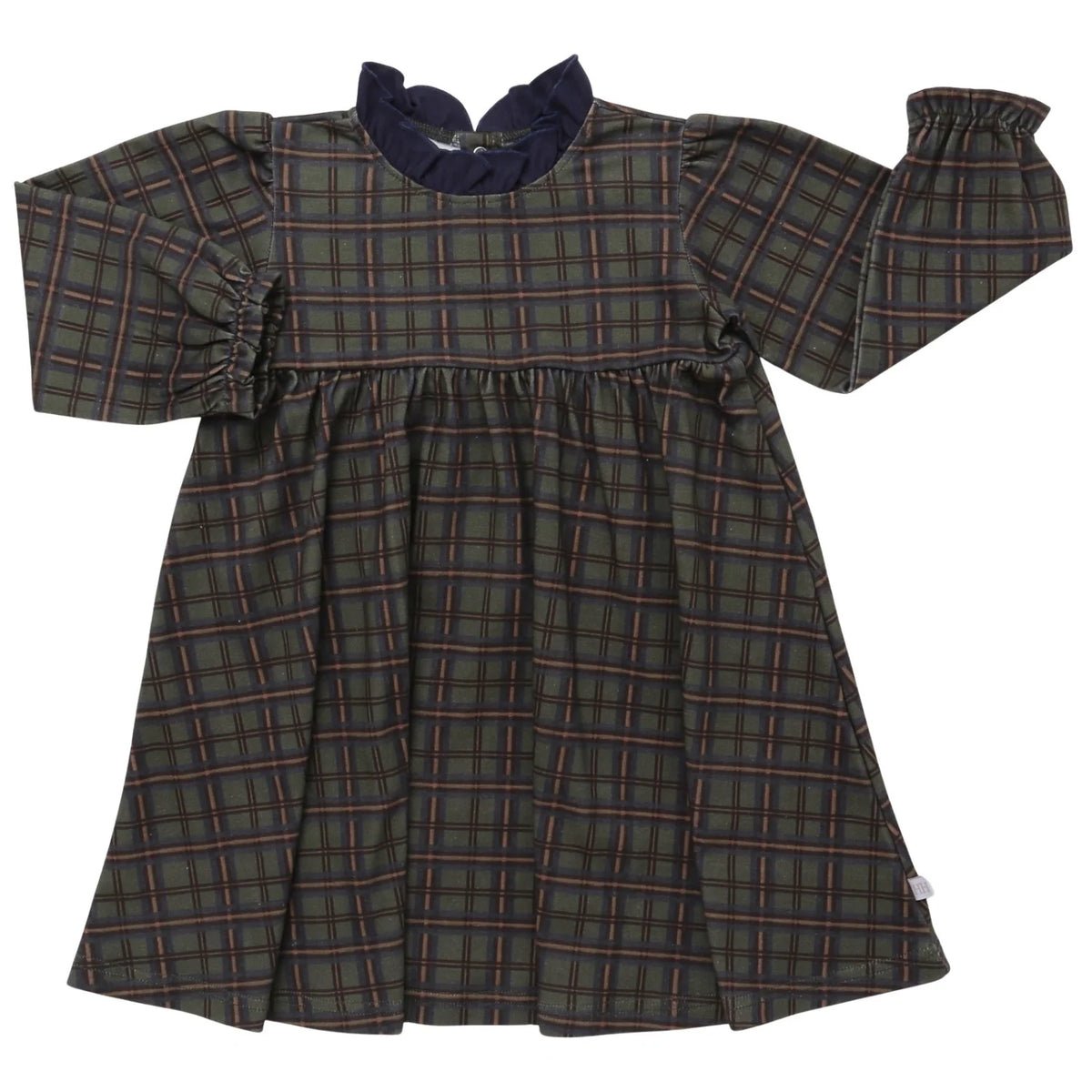 Girls Cabin Cozy Long Sleeve Ruffle Collar Dress