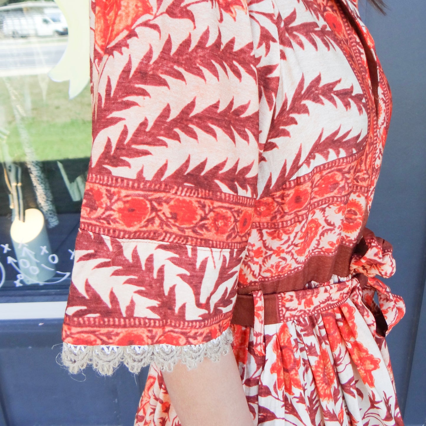 Orange Out Belted Dress