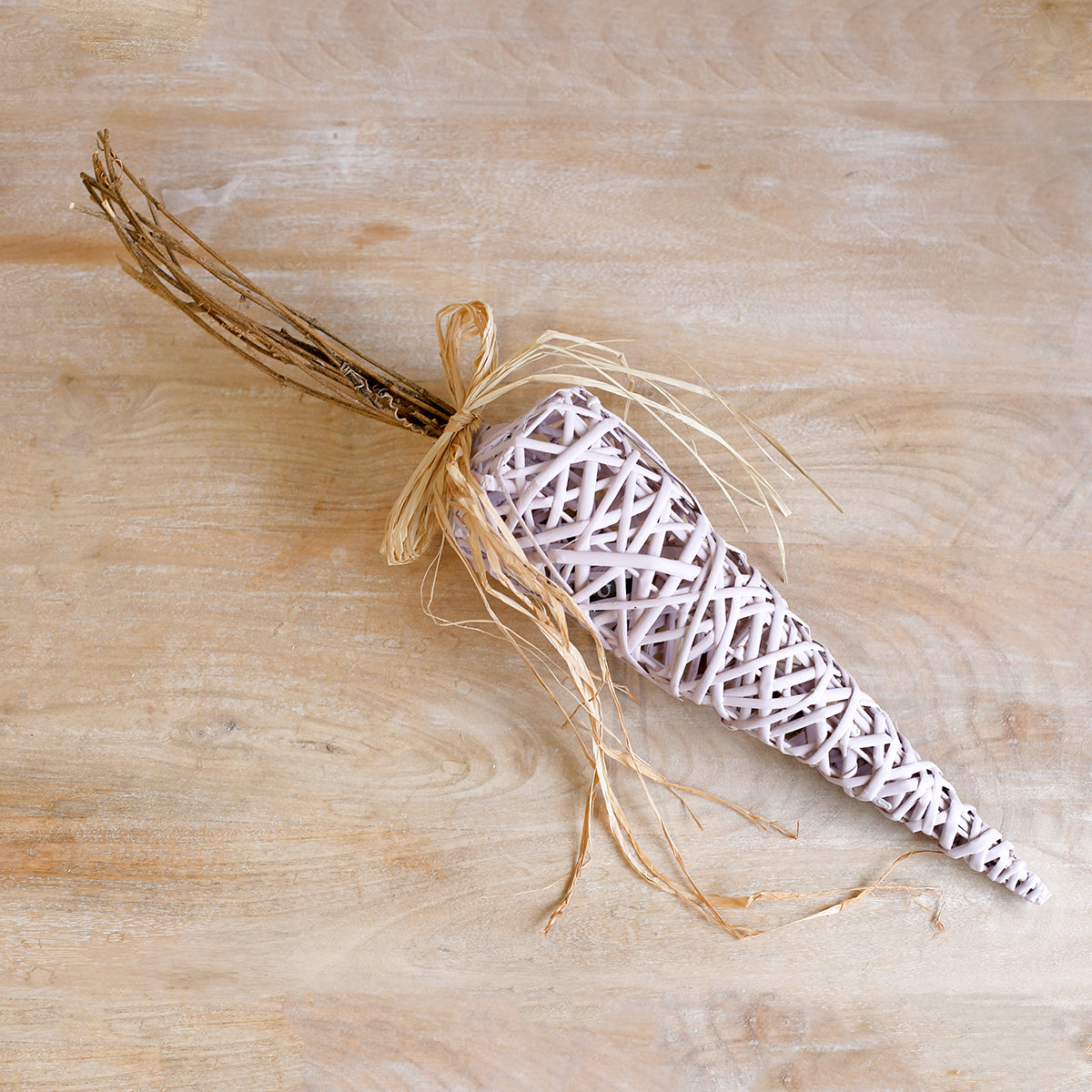 Light Pink Willow Carrot Decor