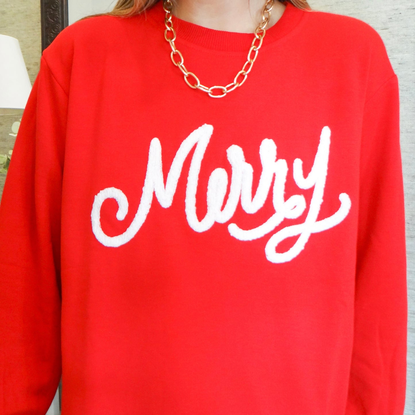 Red Merry Bow Sweatshirt
