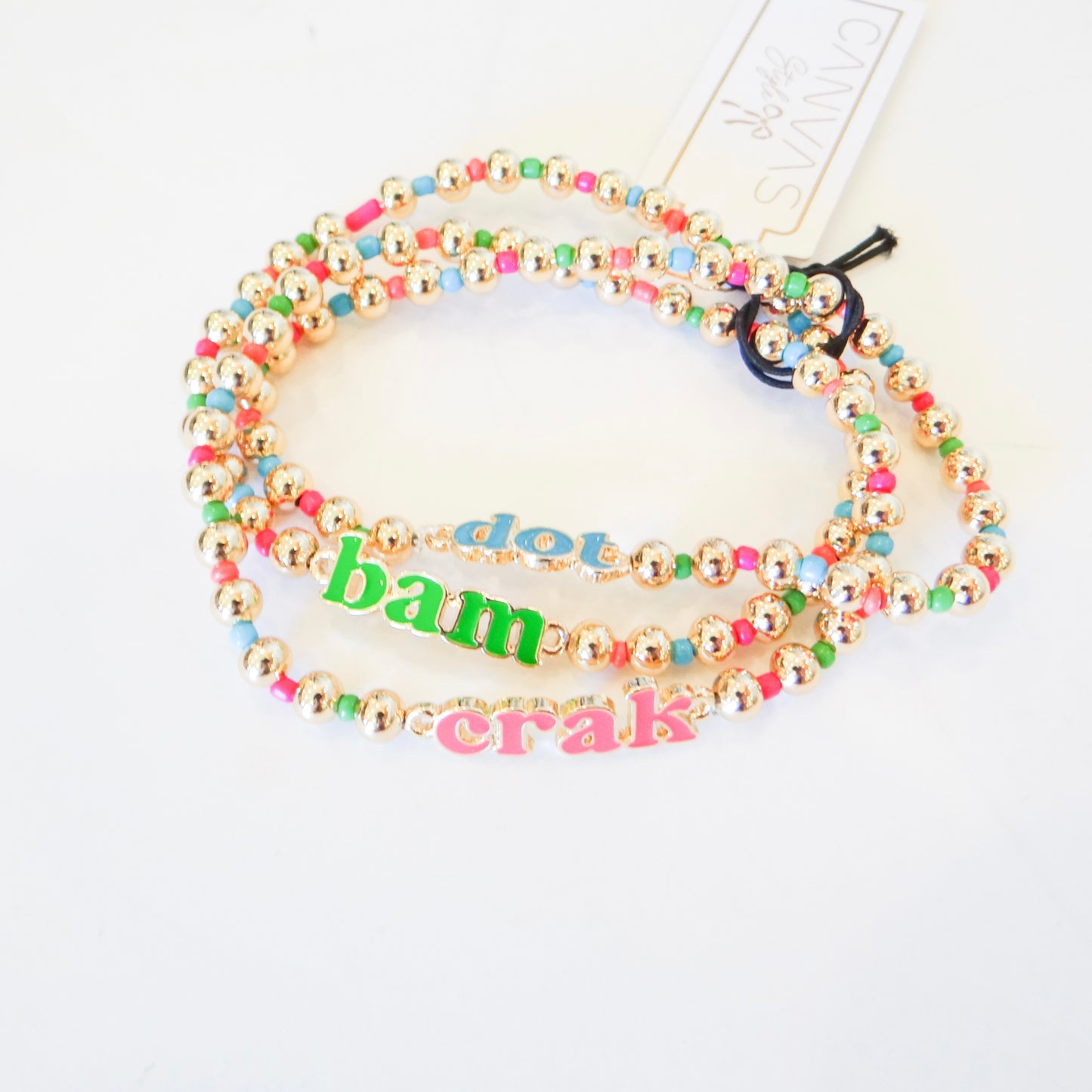 Dot Crack Bam Rainbow Bracelet Set
