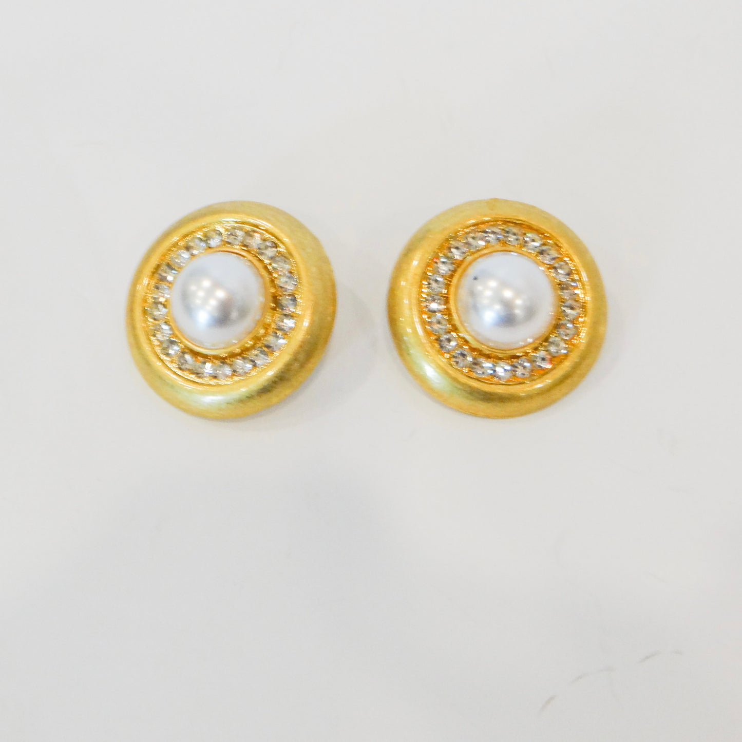 Vintage Gold Circle Studs