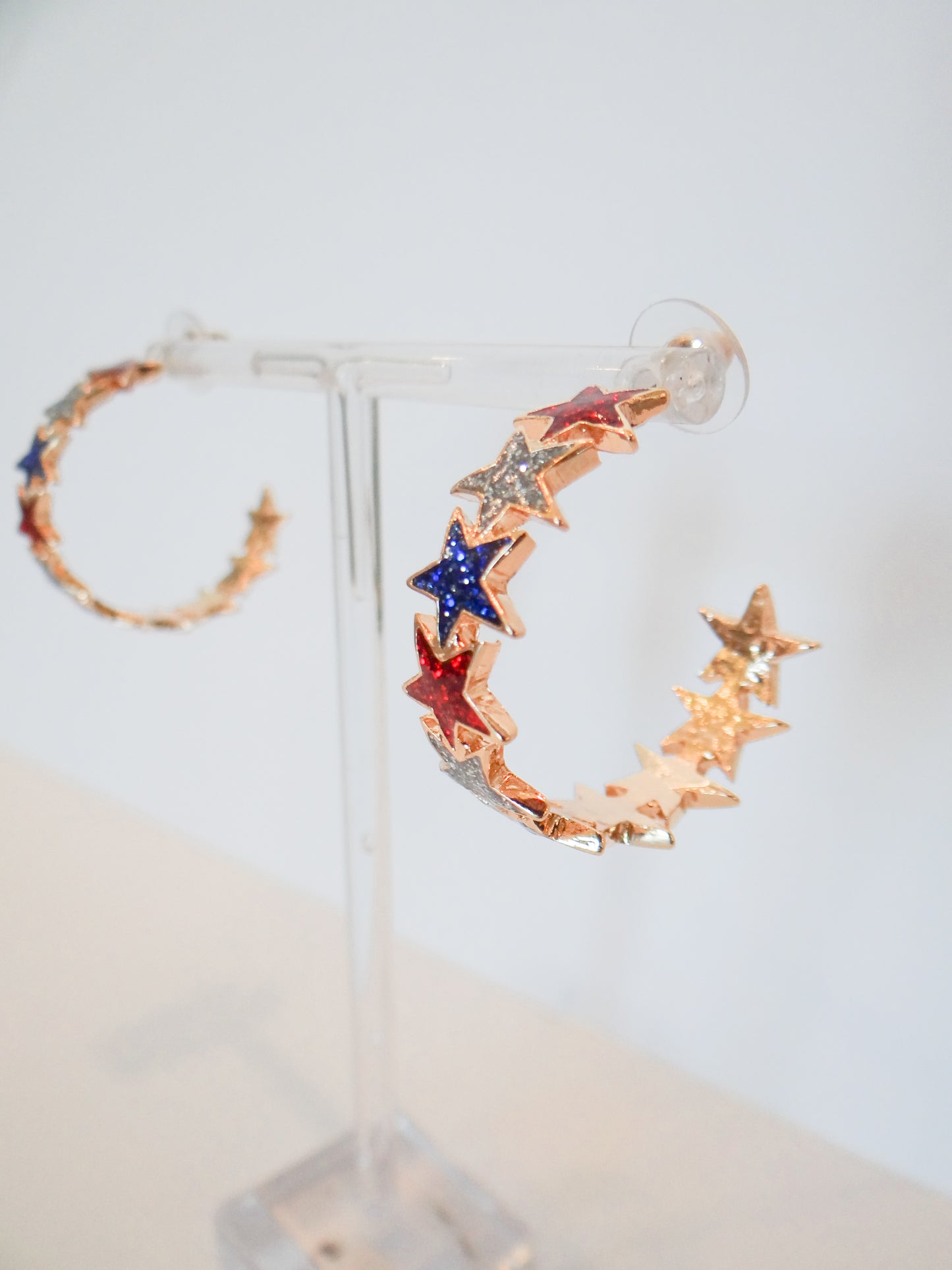 Star Spangled Glitter Hoops