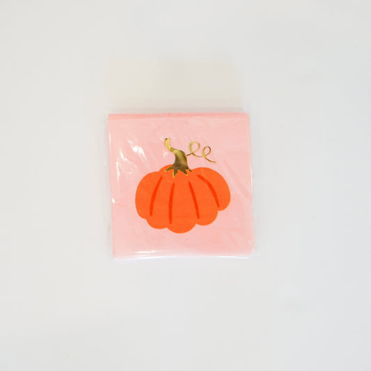 Pumpkin Foil Cocktail Napkins