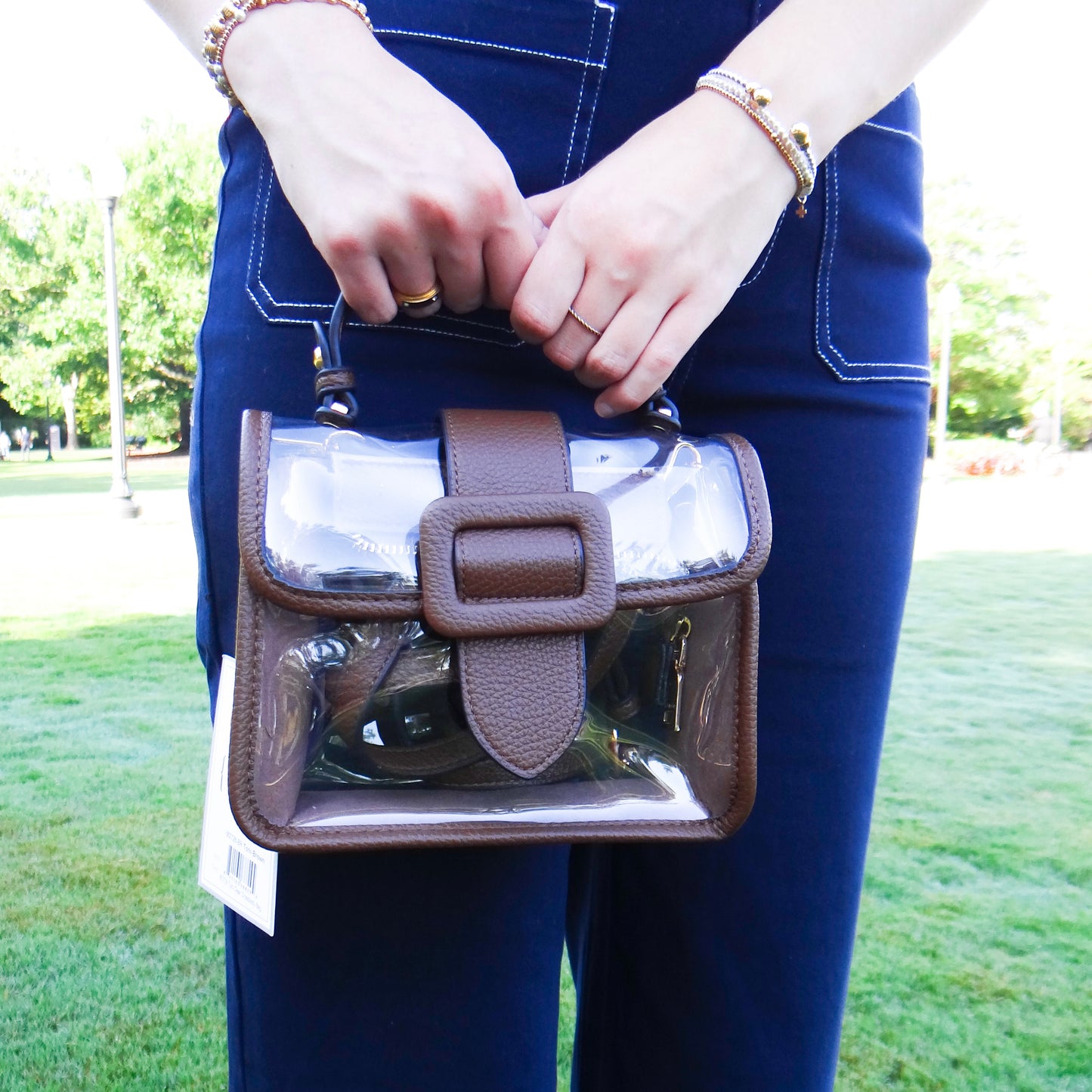 Toni Clear Brown Purse