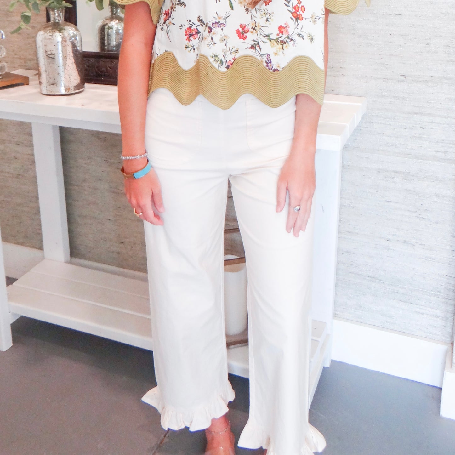 Ruffle Hem Pants