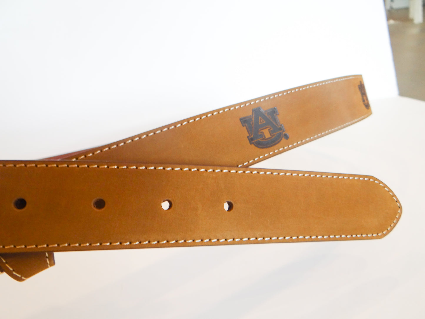 Auburn Leather Embossed Belt