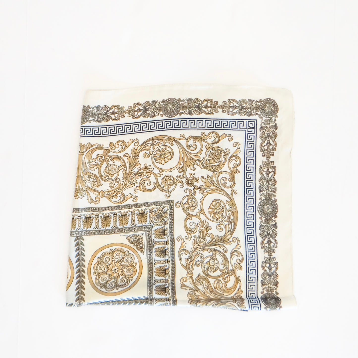 Floral Greek Key Scarf