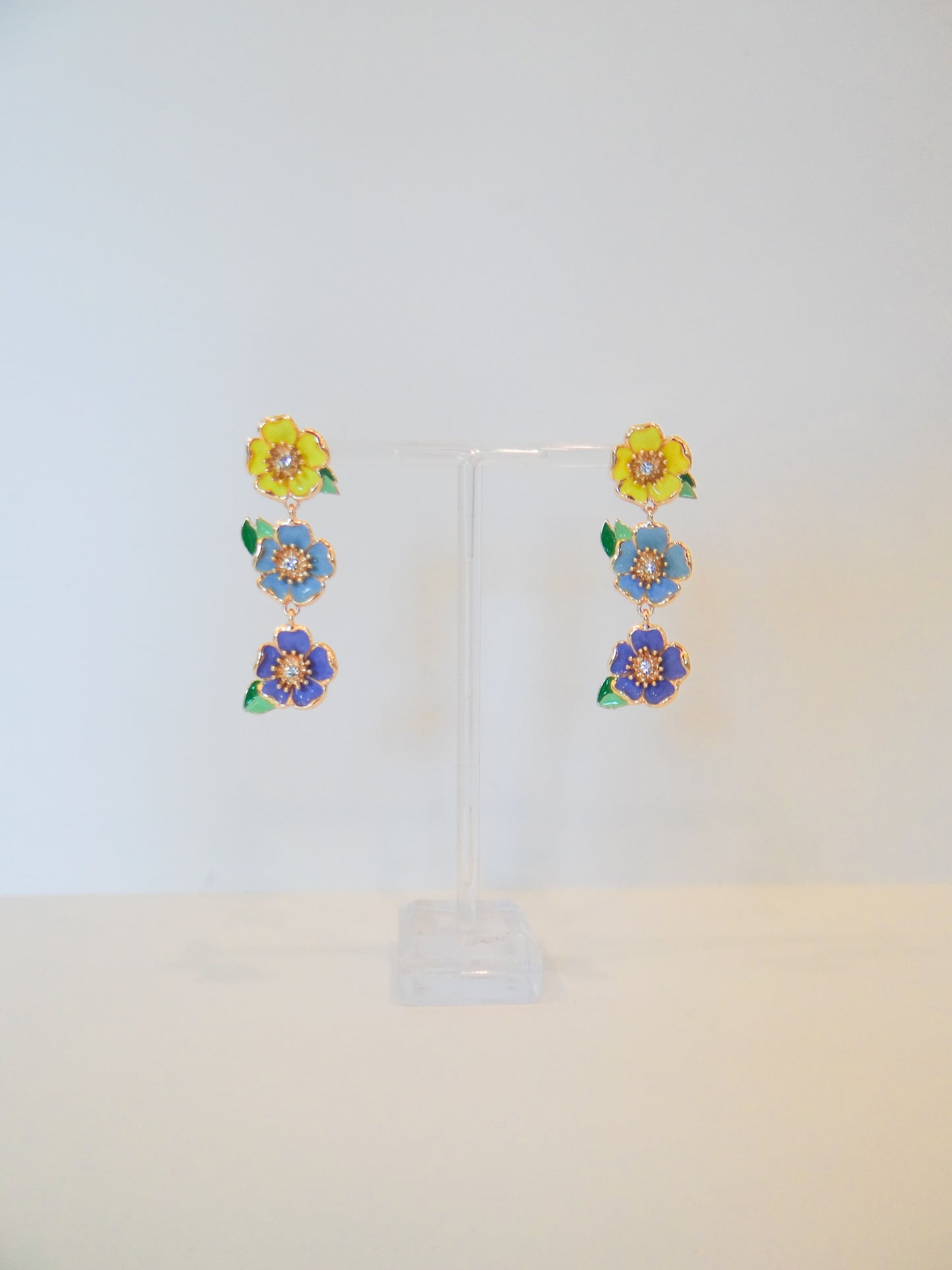 Buttercup Blooms Enamel Earrings