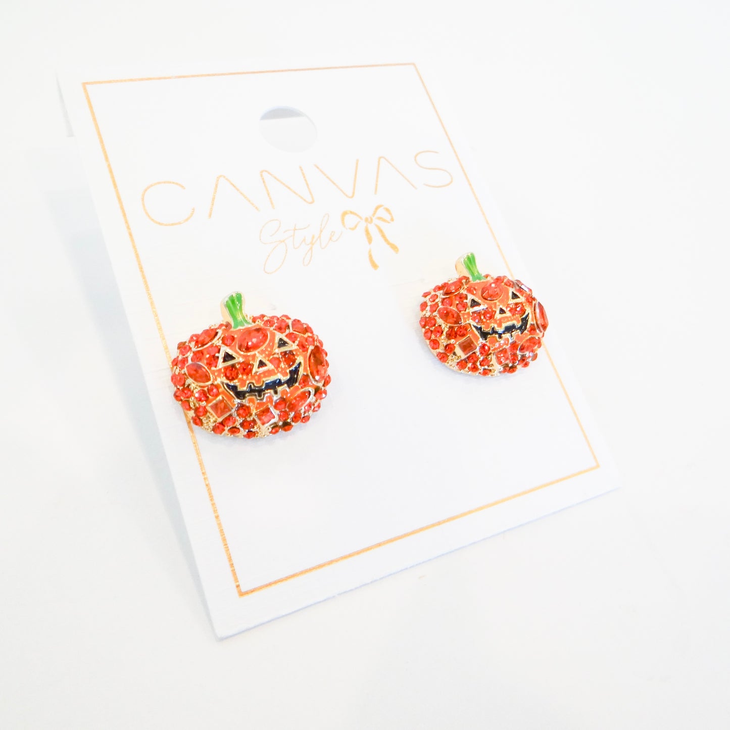 Pave Pumpkin Earrings