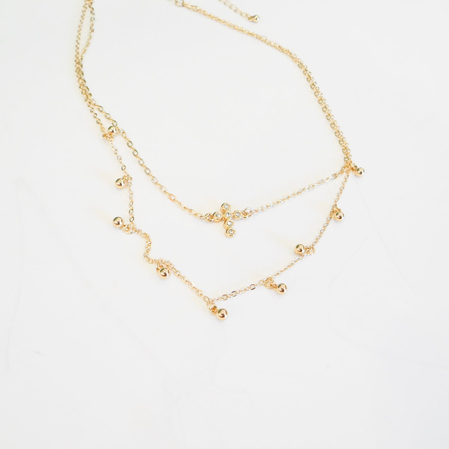 Elizabeth Layered Cross Necklace