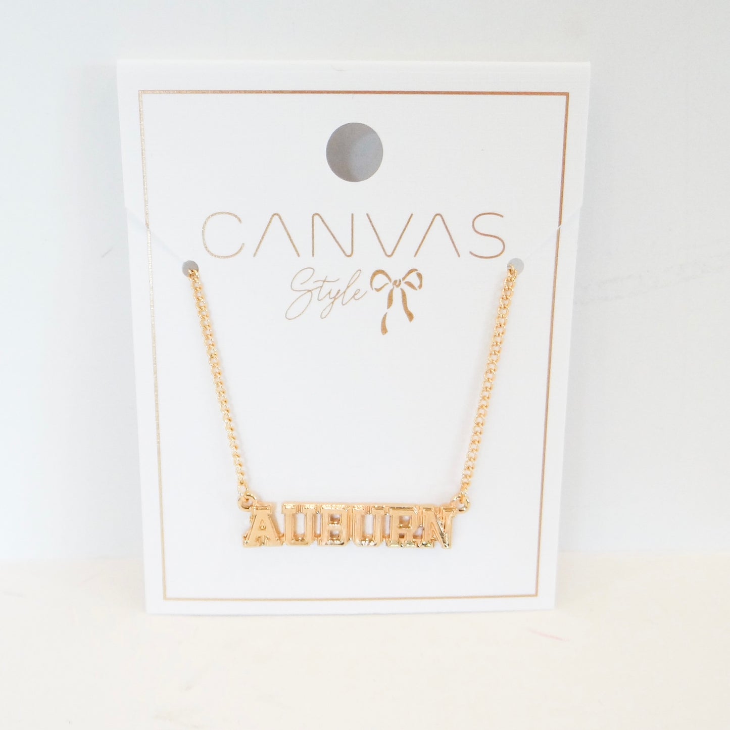 Auburn Tigers Varsity Outline Necklace