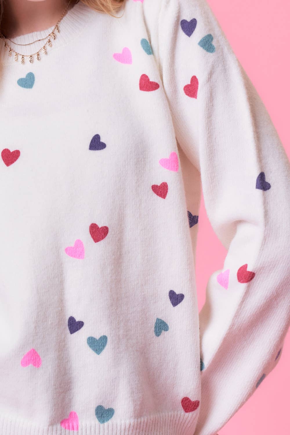 Heart Print Valentine Sweater