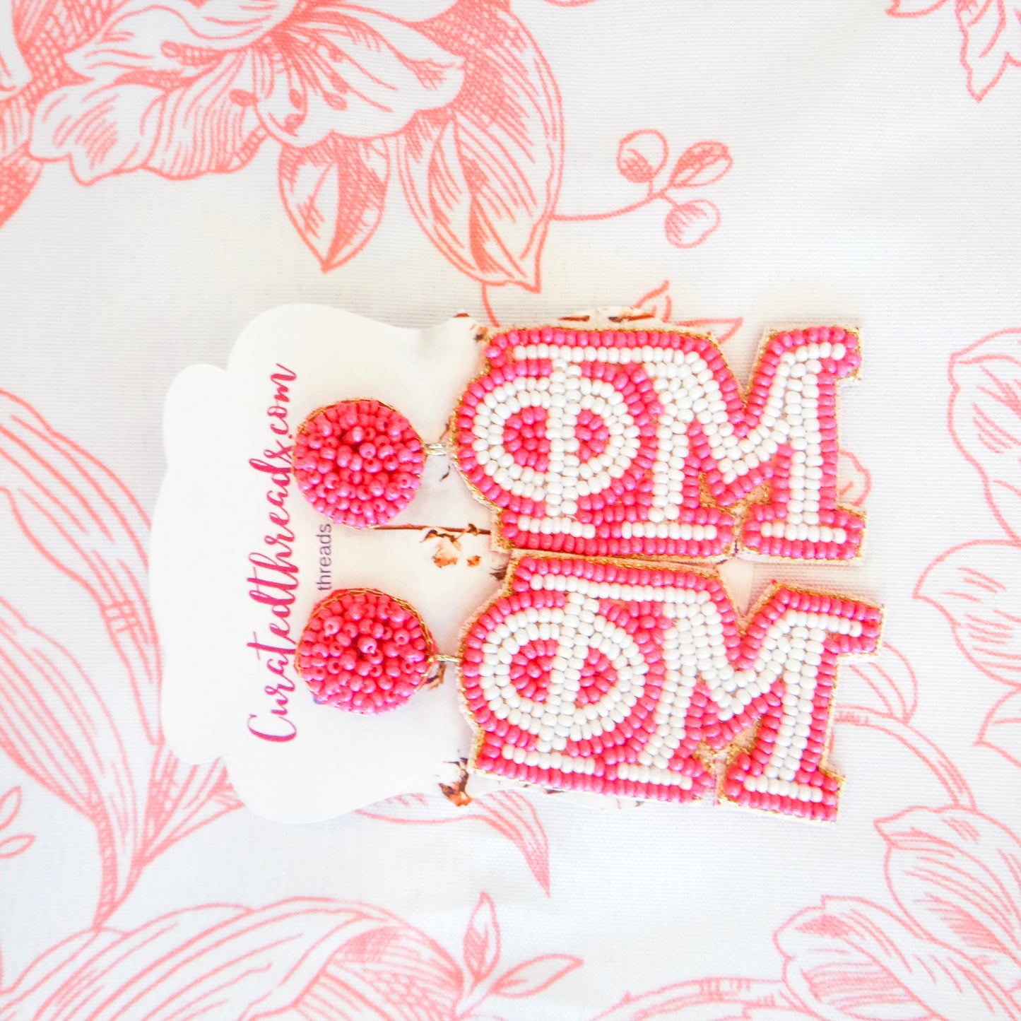 Beaded Sisterhood Sorority Earrings
