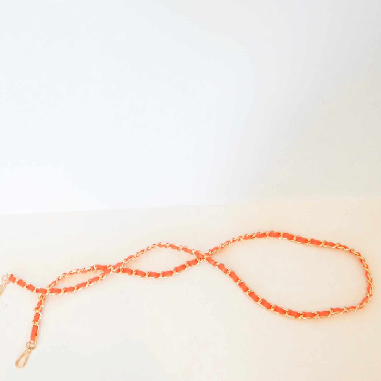 Orange Chain Mail Purse Strap