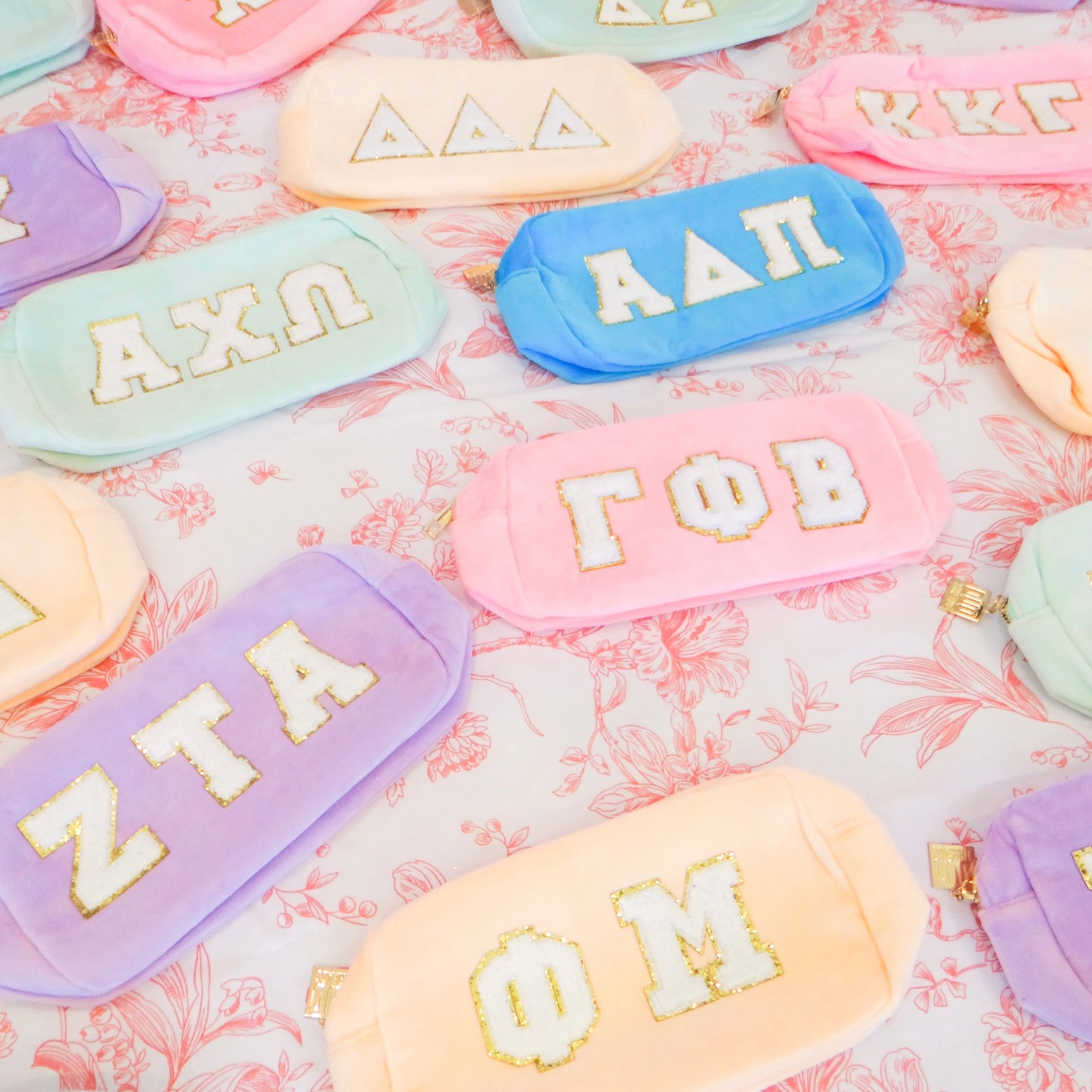 Sorority Patch Cosmetic Bag
