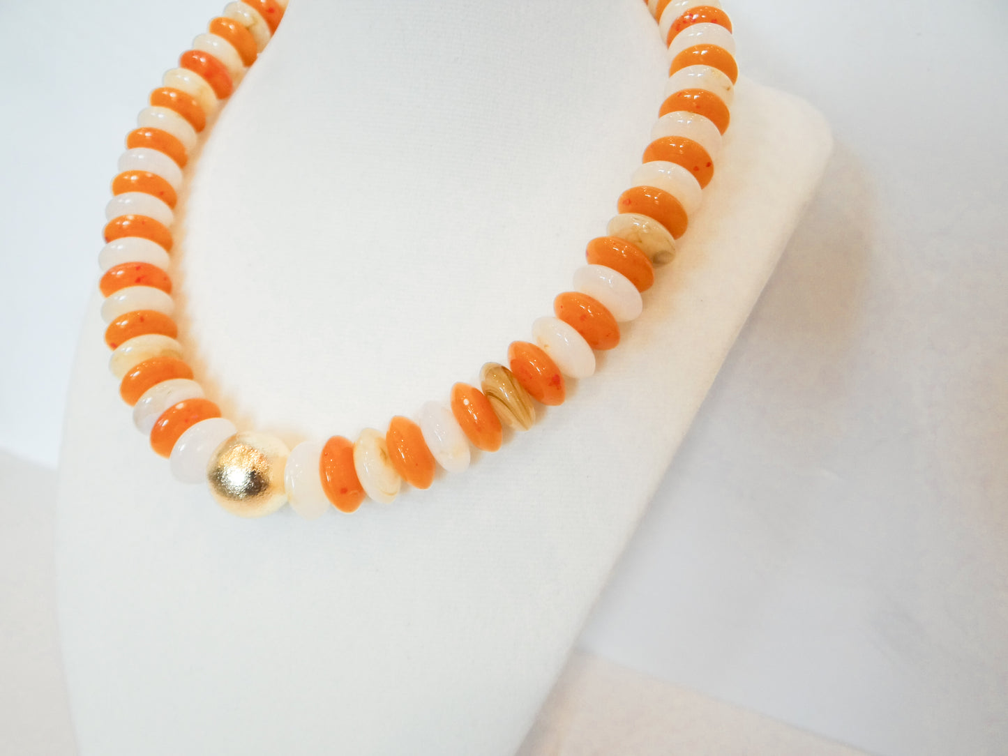 Orange Out Beaded Necklace