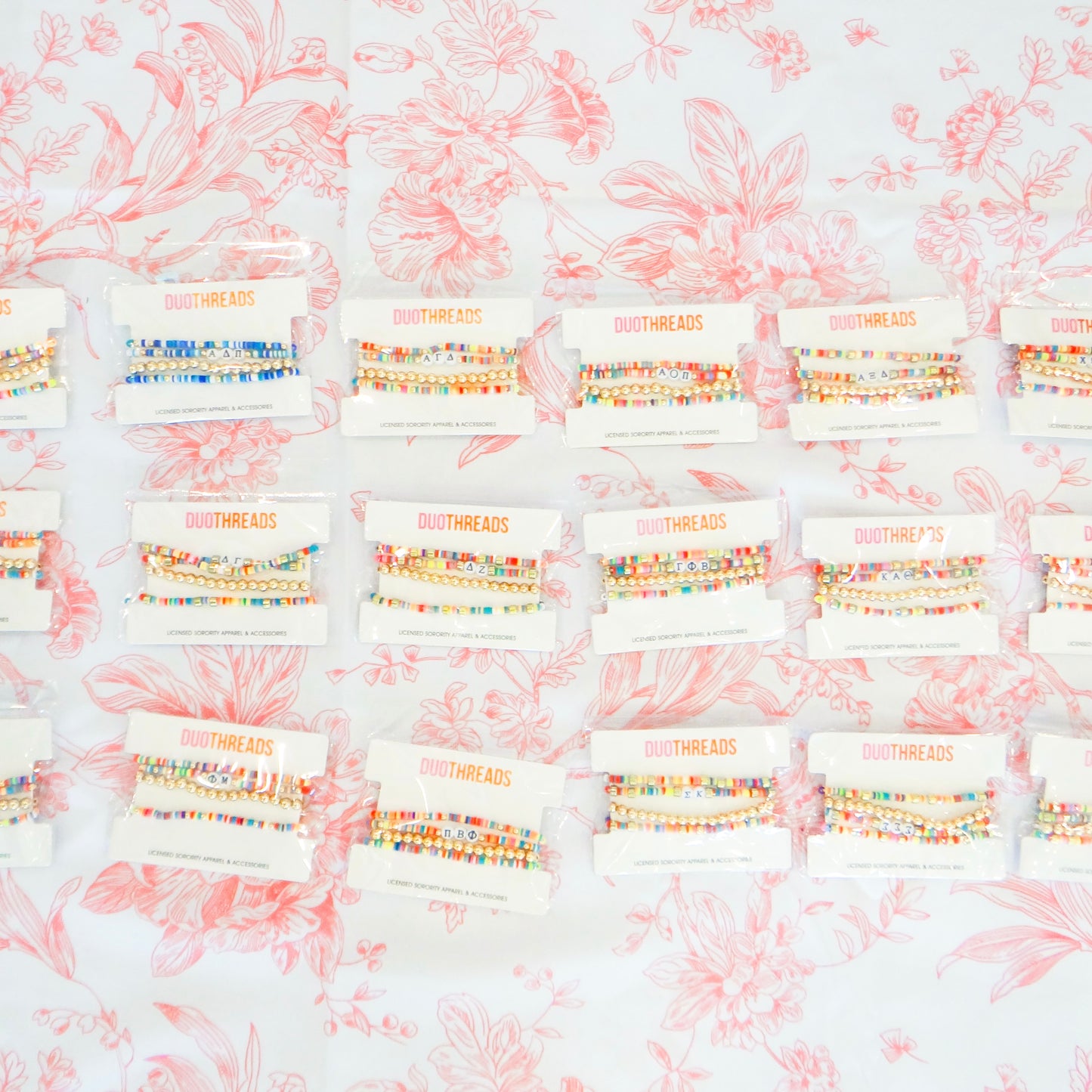 Sorority Beaded Stack Bracelet Set