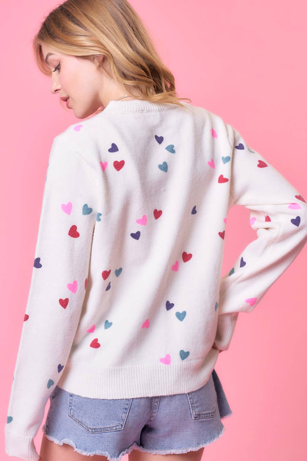 Heart Print Valentine Sweater
