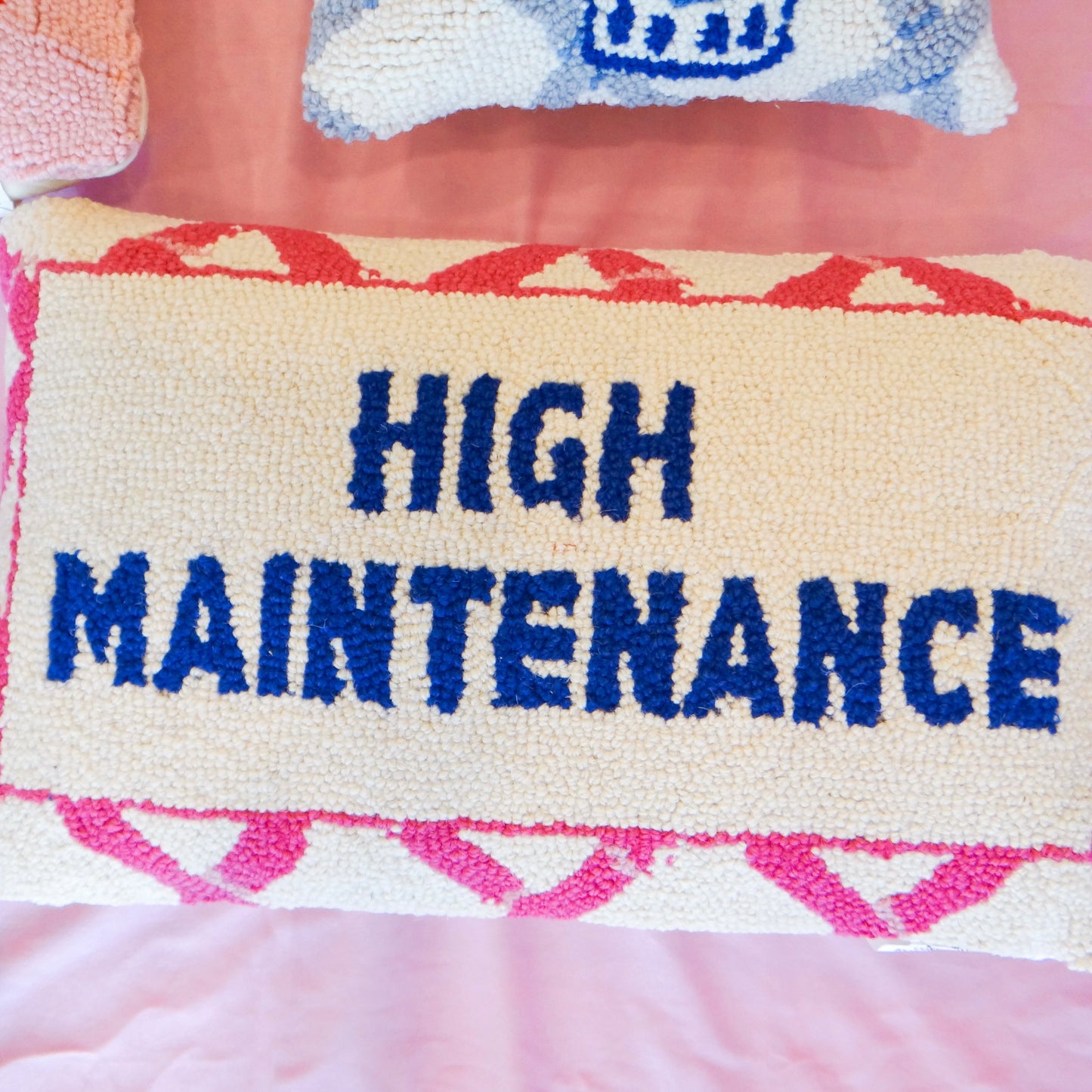 Hook and Needlepoint Pillows