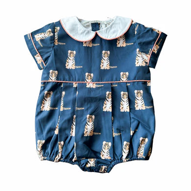 Navy Tiger Collared Bubble