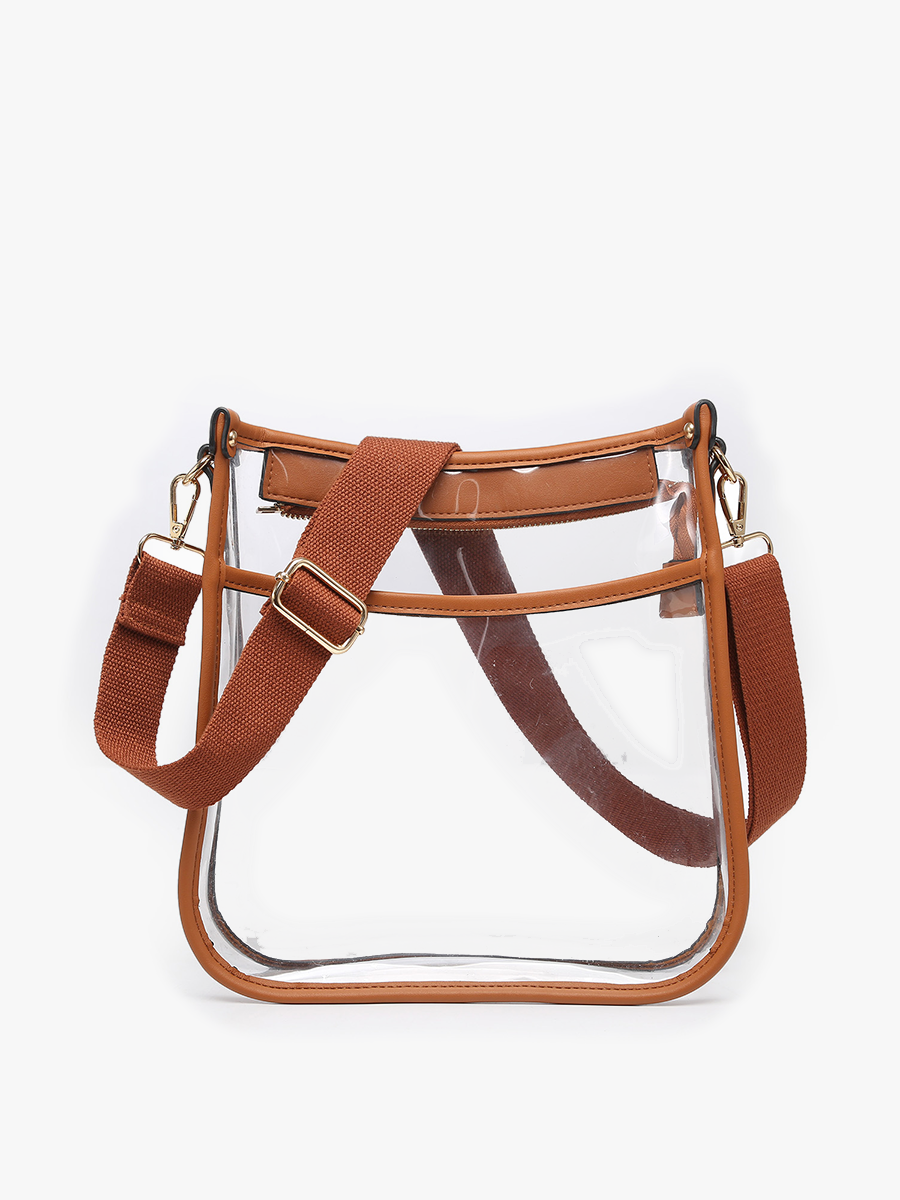 M2168CR Posie Clear Crossbody w/ Vegan Leather: Sand