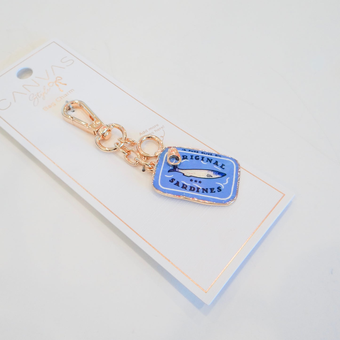 Sardine Tin Bag Charm