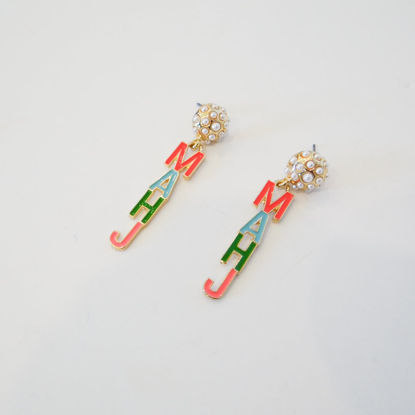 Mahj Pearl Drop Earrings