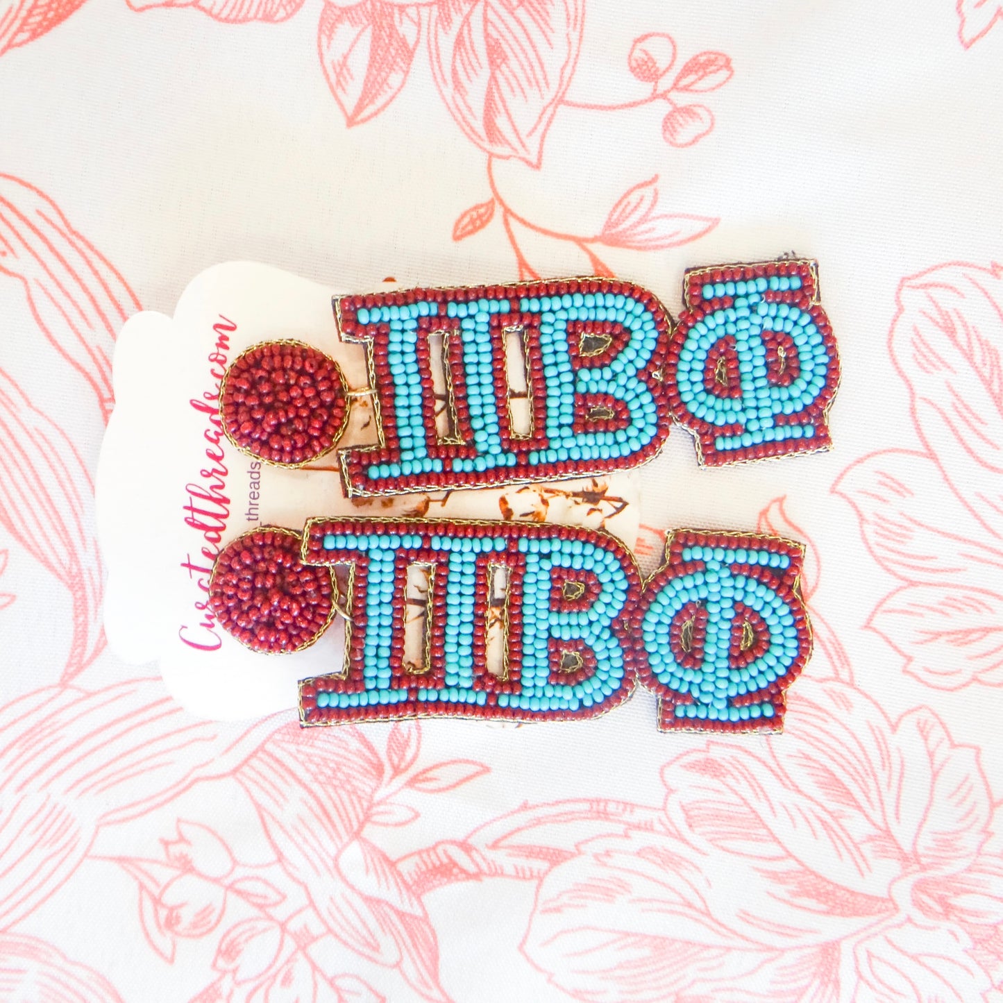 Beaded Sisterhood Sorority Earrings