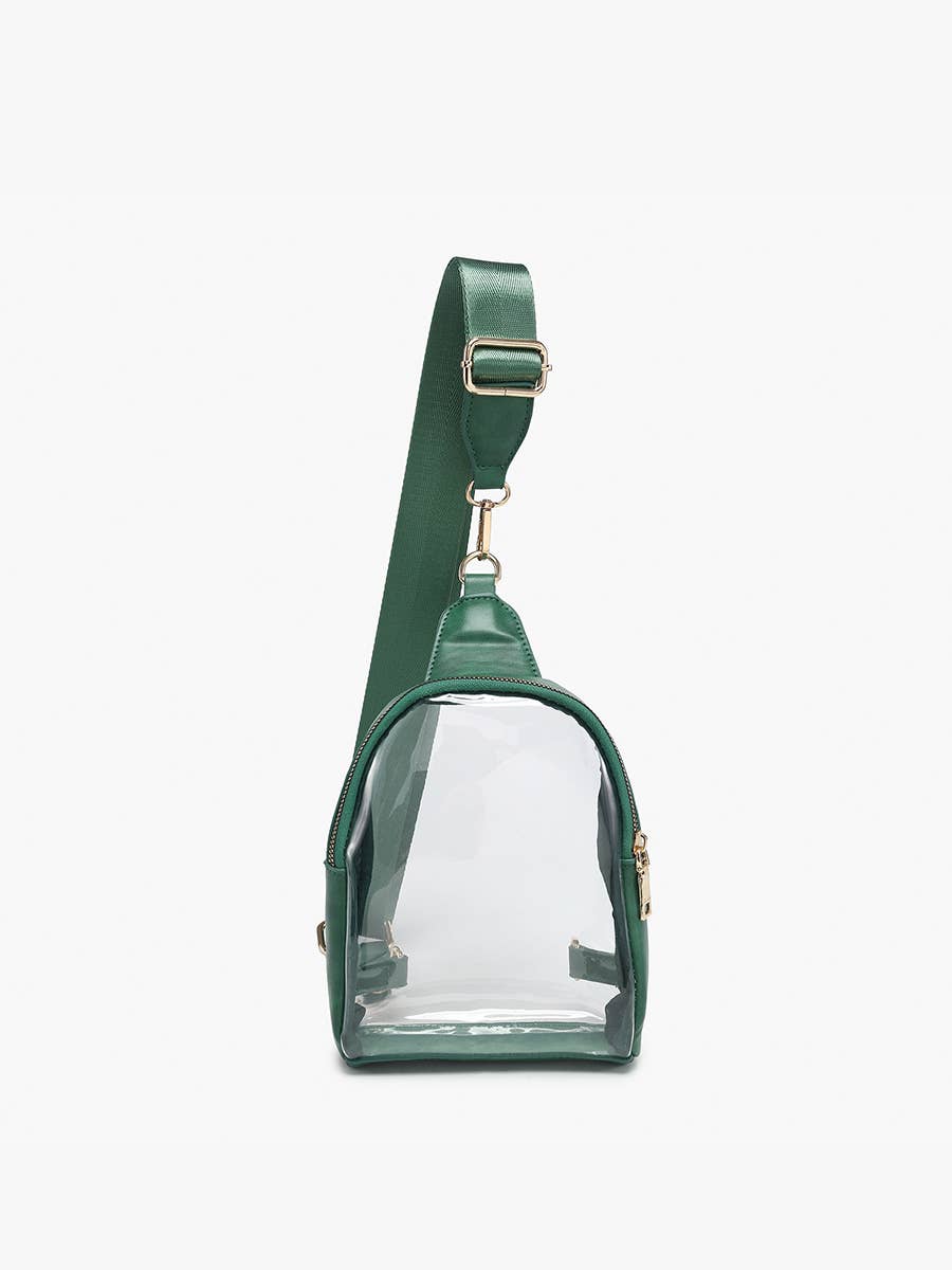 M2436CR Ellen Clear Sling Bag w/ Removable Guitar Strap: Taupe