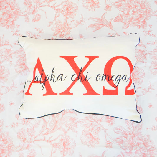 Sorority Letter Overlap Pillow