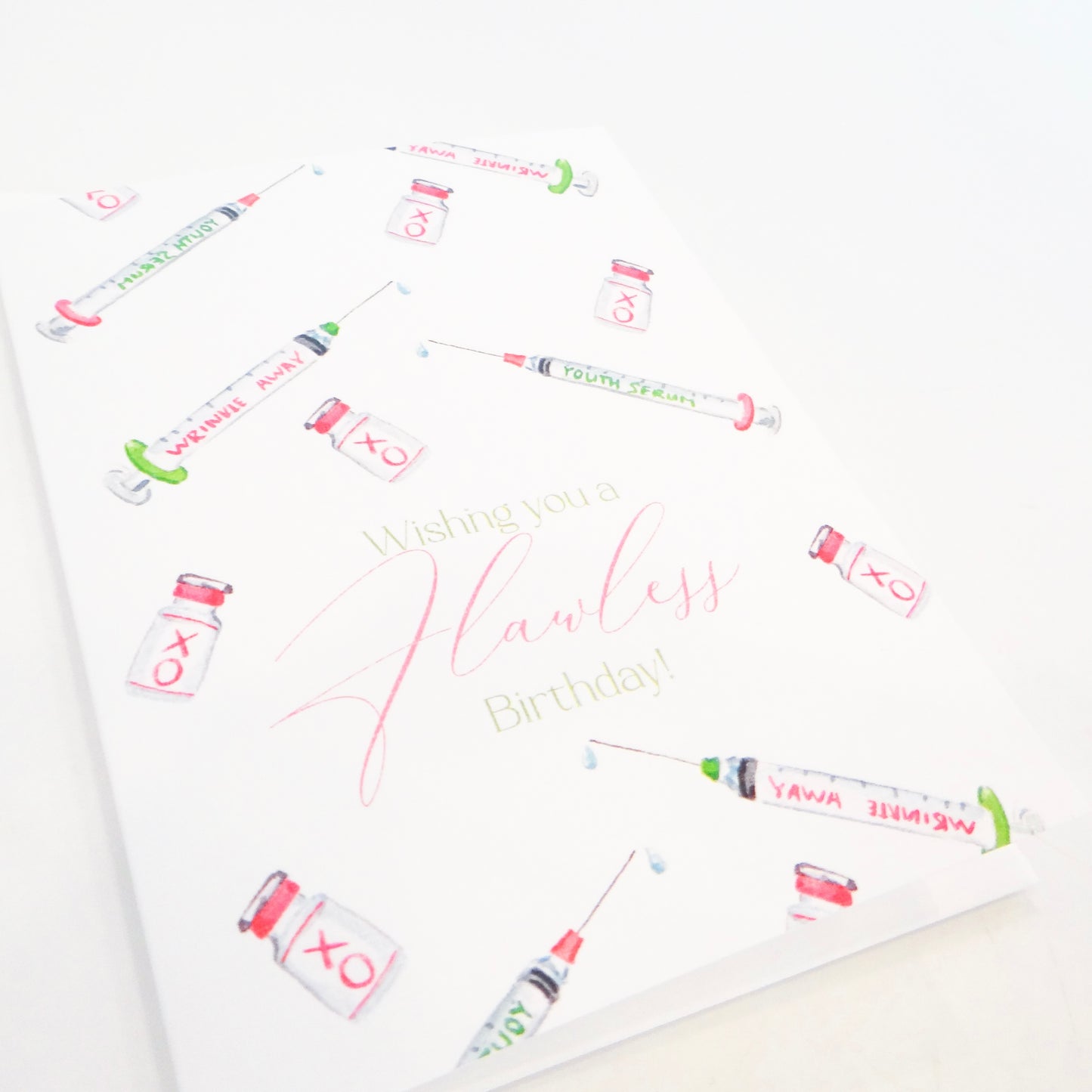 Botox Needles Birthday Card