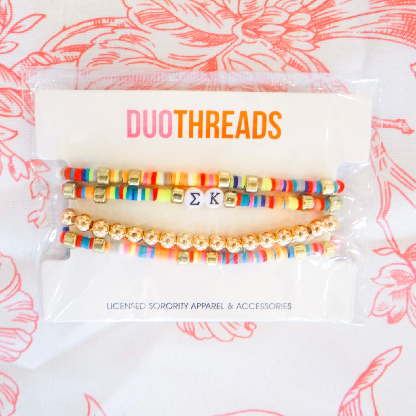 Sorority Beaded Stack Bracelet Set
