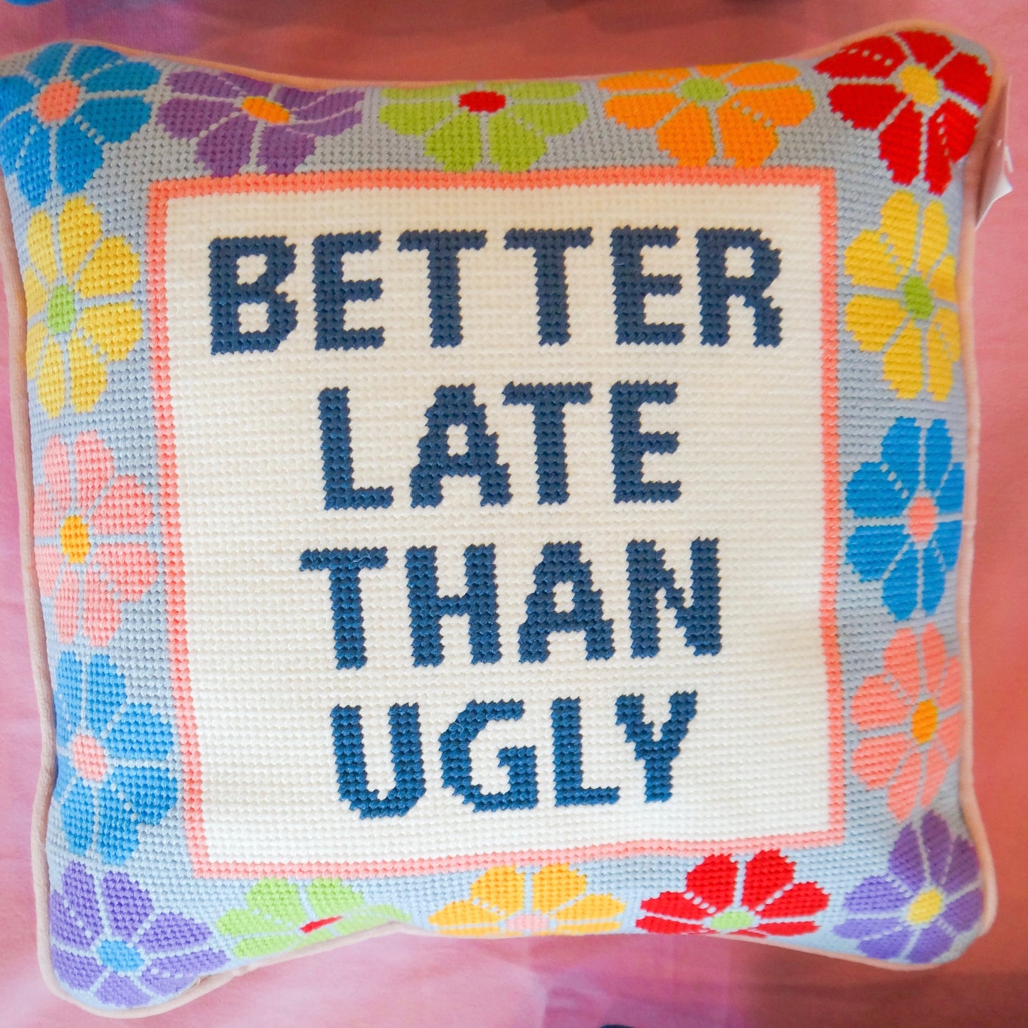 Hook and Needlepoint Pillows