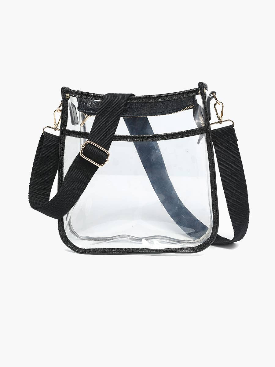 M2168CR Posie Clear Crossbody w/ Vegan Leather: Sand
