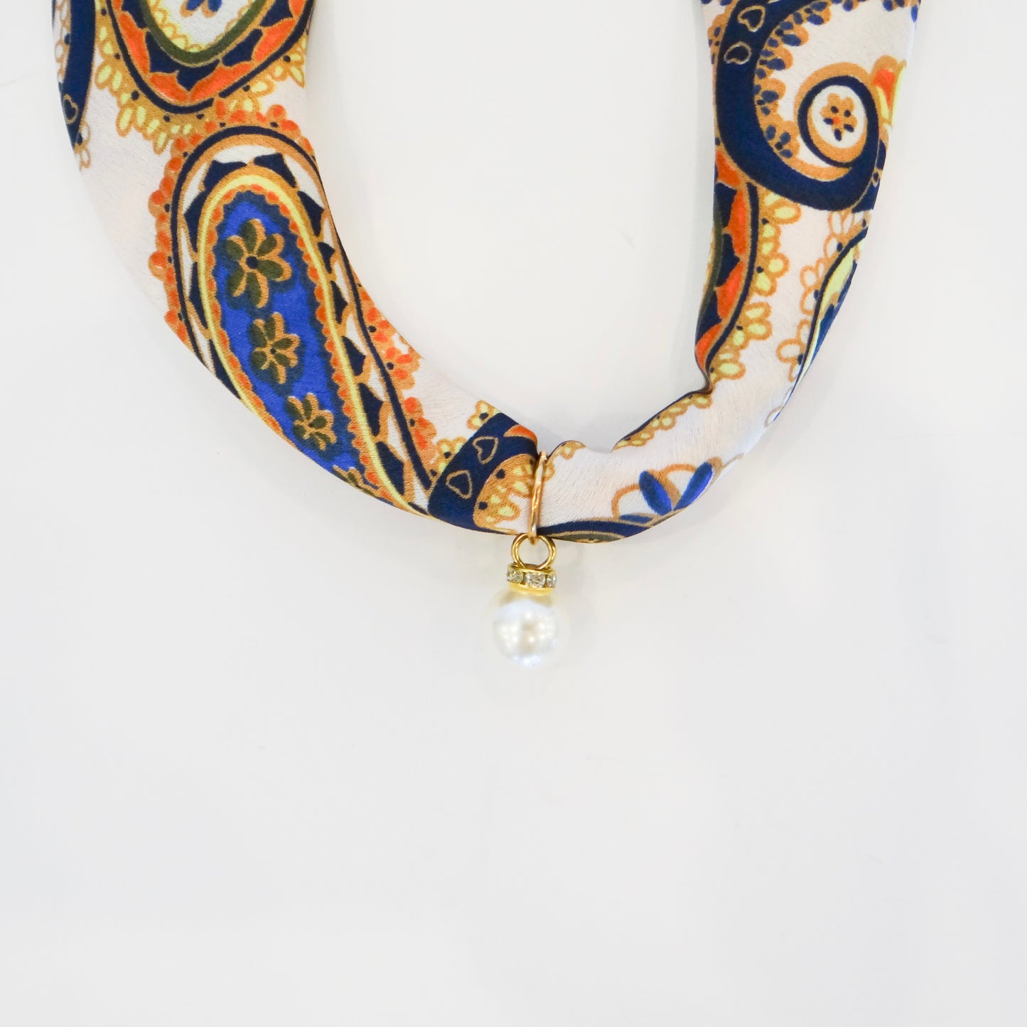 Pearl Drop Scarf Necklace