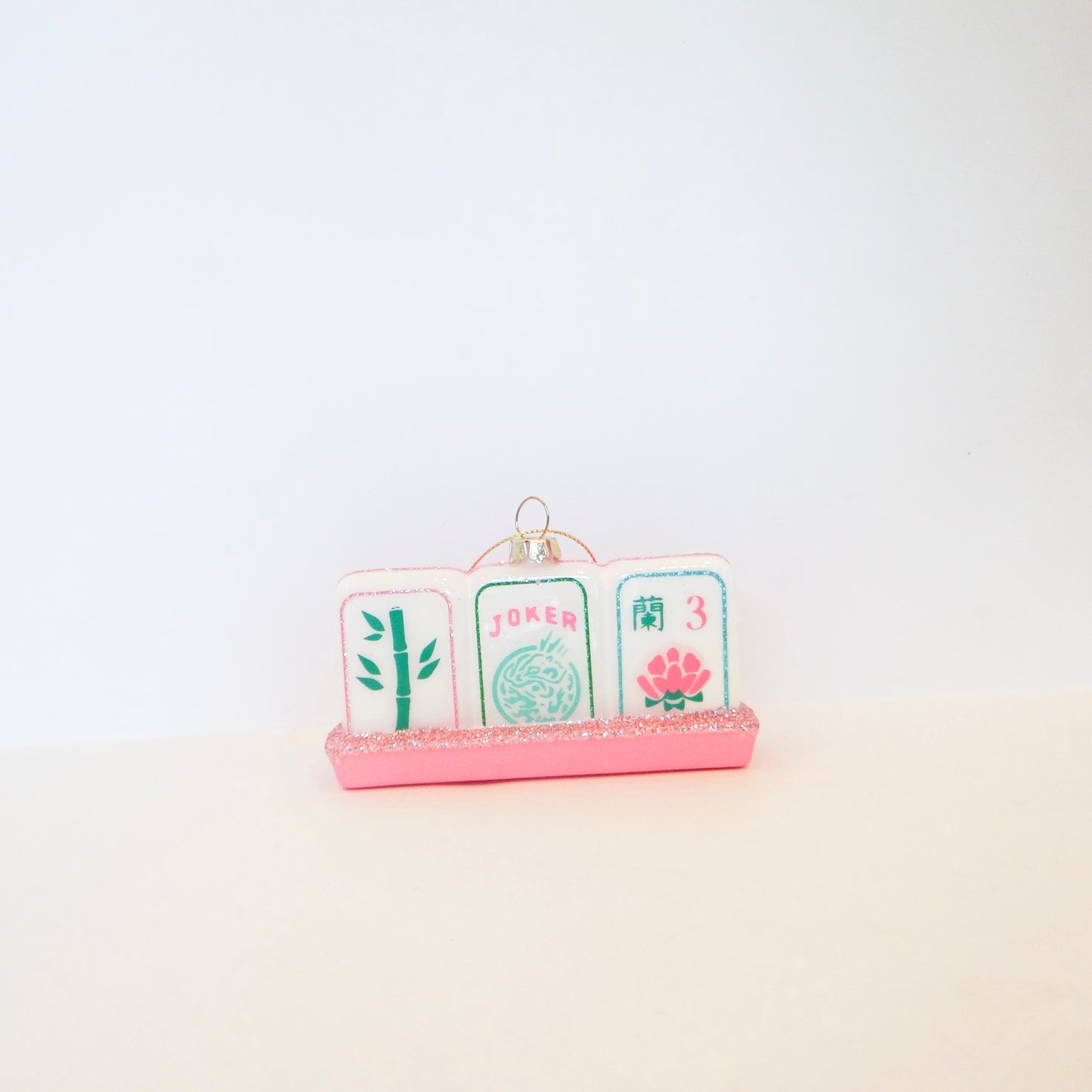 Mahjong Glass Ornament