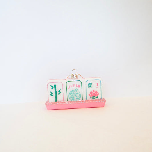 Mahjong Glass Ornament
