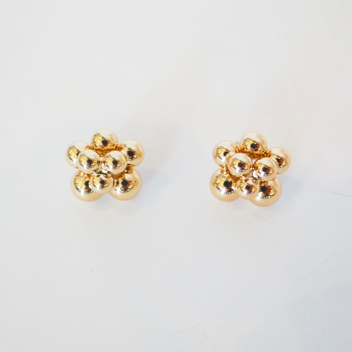 Gold Cluster Stud Earrings