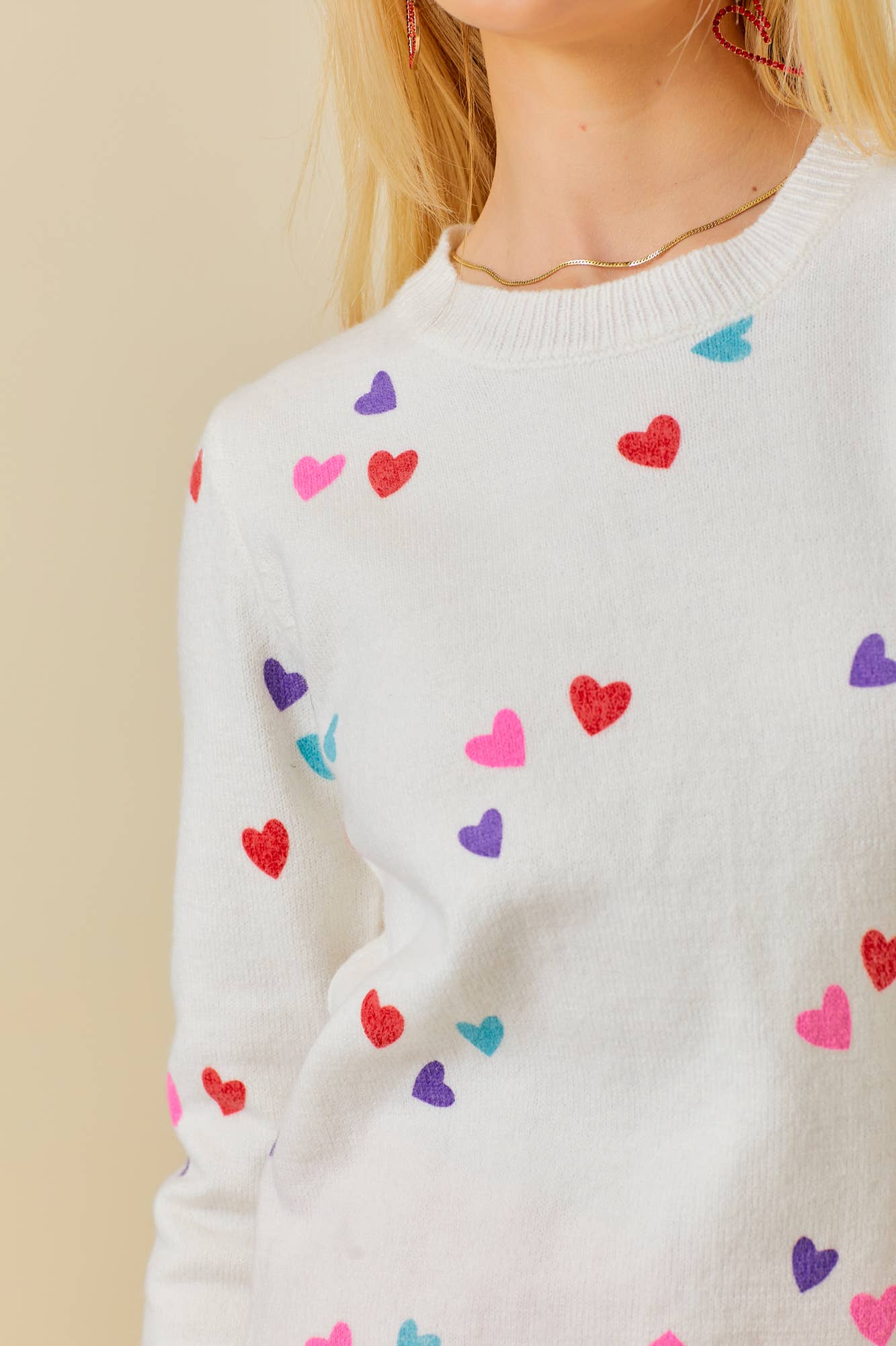 Heart-Themed Valentine's Sweater